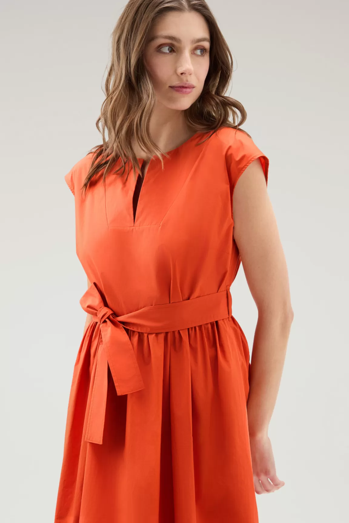 Donna Woolrich Vestiti e gonne>Vestito Corto In Popeline Di Puro Cotone